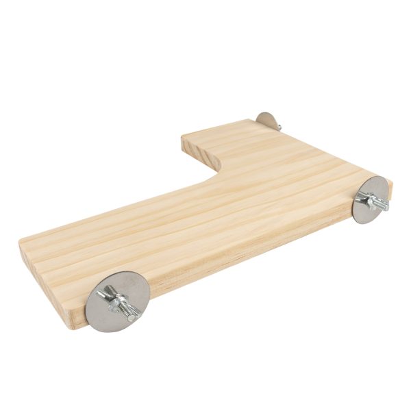 Duvo+ - Houten l-platform houtkleurig