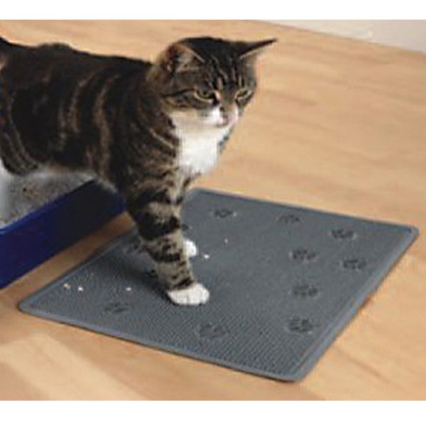 Duvo+ - Kattentoilet mat rubber grijs - Afbeelding 3